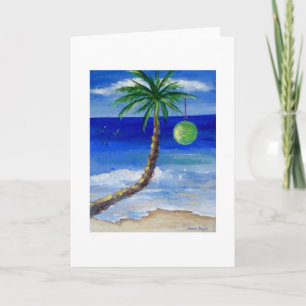 Kula för julhandflatangrönt helgkort