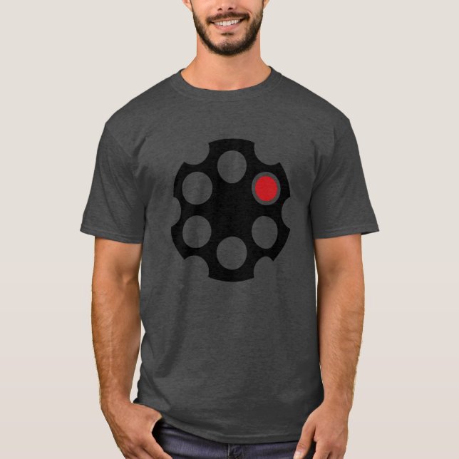 Kula i revolvern rolig t shirt (Framsida)