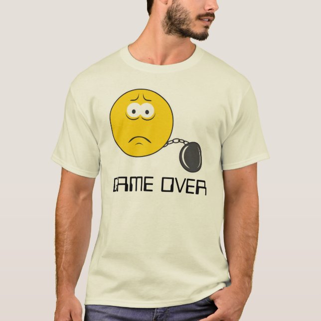 Kula och kedja Ansikte GAME OVER Tee (Framsida)