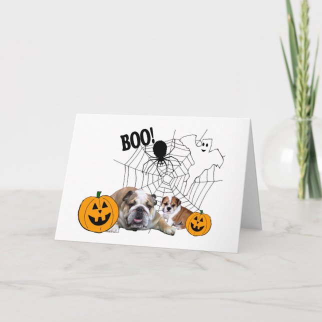 Kuldohundar Halloween-hälsningskort Kort (Framsida)
