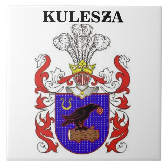 KULESZA-FAMILJVAPENSKÖLD KAKELPLATTA (Framsidan)