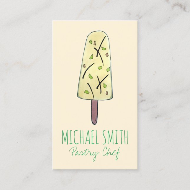 Kulfi Qulfi Indian Food Ice Cream Frozen Dessert Visitkort (Framsida)