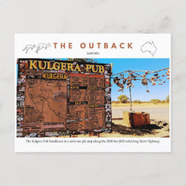 Kulgera Roadhouse-tecken Vykort