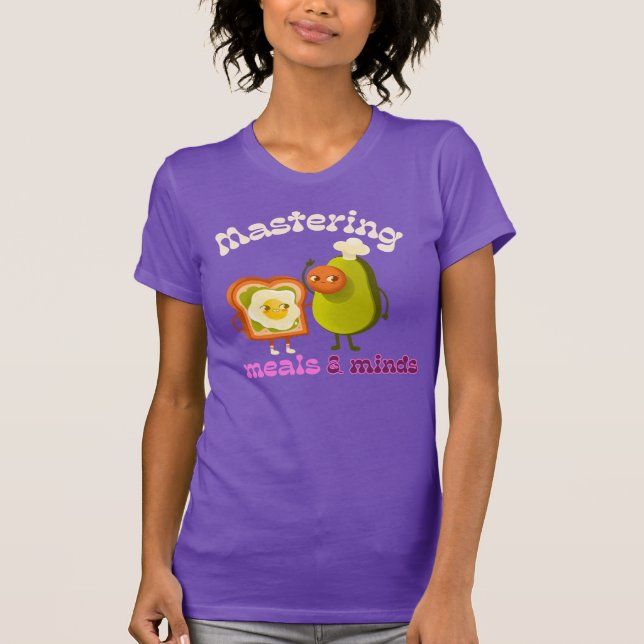 Kulinarielärare för Mastering Meals & Minds T Shirt (Framsida)
