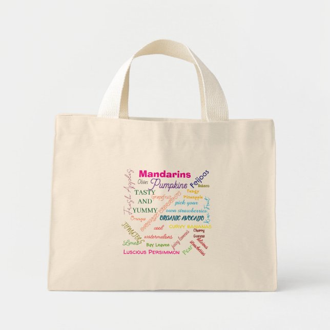 Kulinarisk Canvas-handväska Mini Tygkasse (Framsidan)