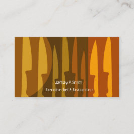 Kulinarisk matlagning för kockkockknivar visitkort