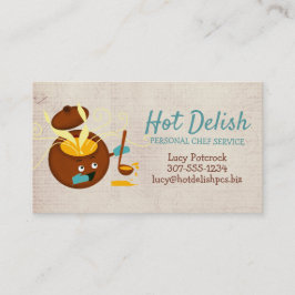Kulinarisk visitkort för Retro kock för
