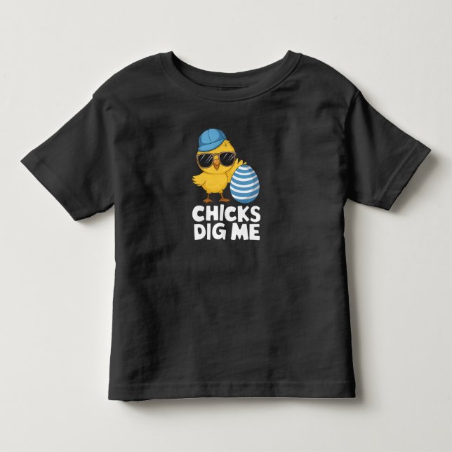 Kullar gillar mig påsk rolig äggsökning t shirt (Framsida)