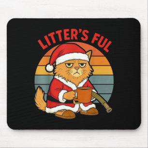 Kullen Är Full Katt Jul Kostym Trött Kullen Är Musmatta