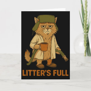 Kullen Är Full Roliga Kattälskare Jul Xmas Pjs Kort