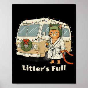 Kullens fulla julkatt, rolig julkitty poster