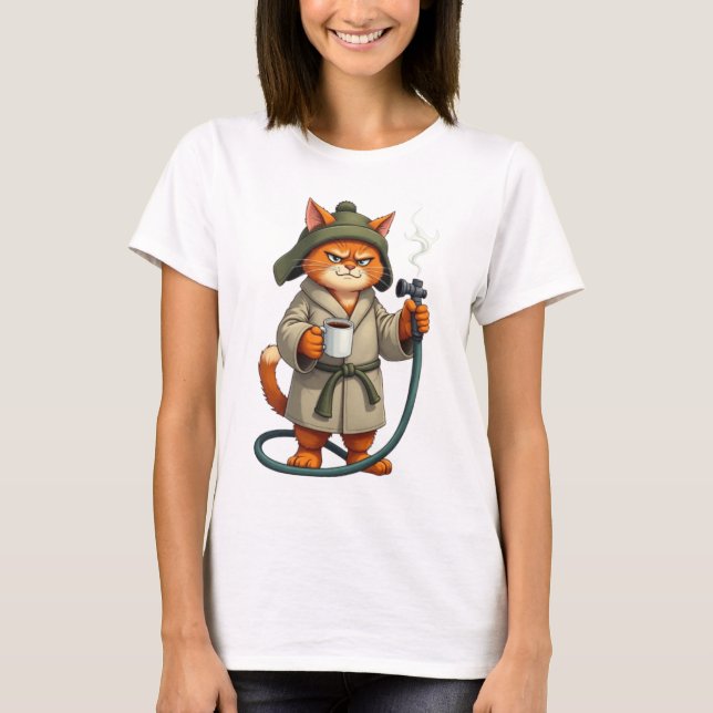 Kullens Fulla Kattparodi | Rolig Katt Humorpresent T Shirt (Framsida)
