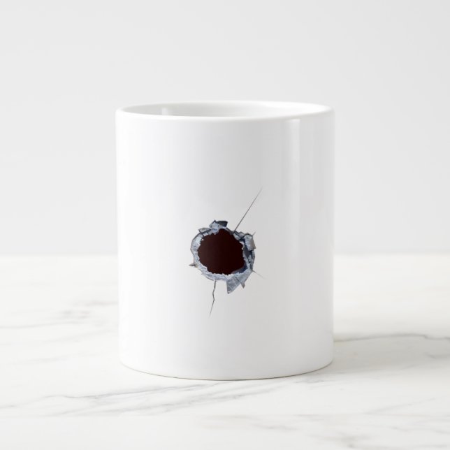 Kullhål från skott jumbo mugg (Framsidan)