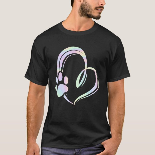 Kulligt Hundhjärta T Shirt (Framsida)