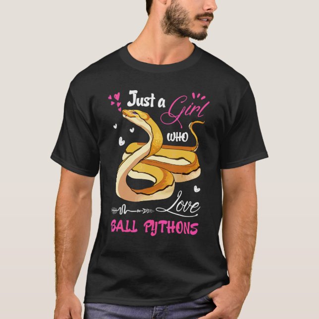 Kullpython Kvinnor Bara En Tjej Som Älskar Kullpyt T Shirt (Framsida)