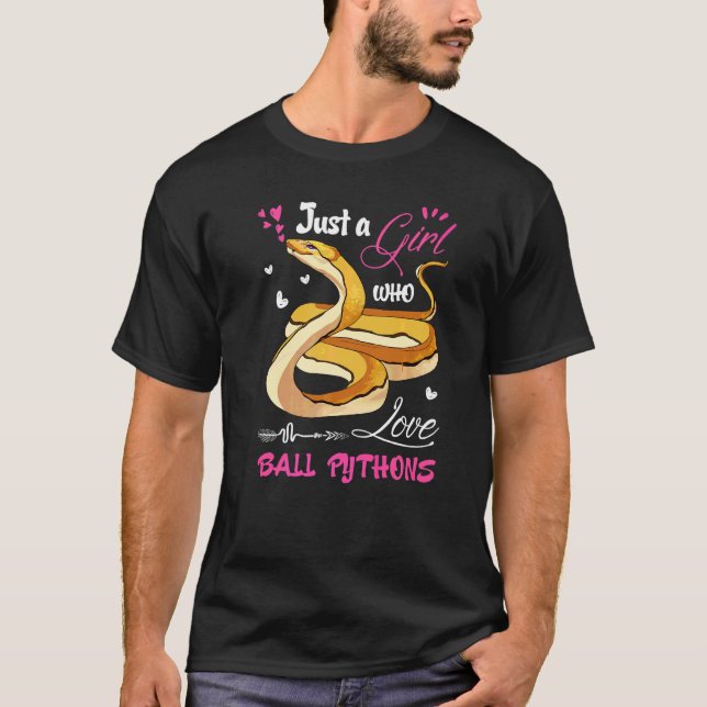 Kullpython Kvinnor Bara En Tjej Som Älskar Kullpyt T Shirt (Framsida)