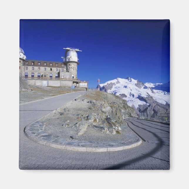 Kulm-hotell och -spår, Gornergrat, Zermatt Magnet (Framsidan)