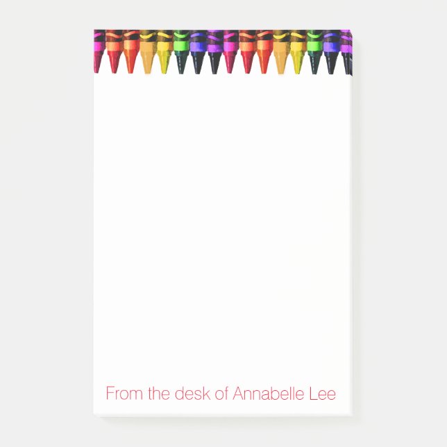 Kulör kritorvattenfärg post-it block (Framsida)