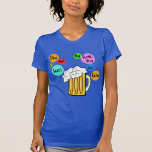 Kulör öl bubblar födelsedagtshirten t-shirt