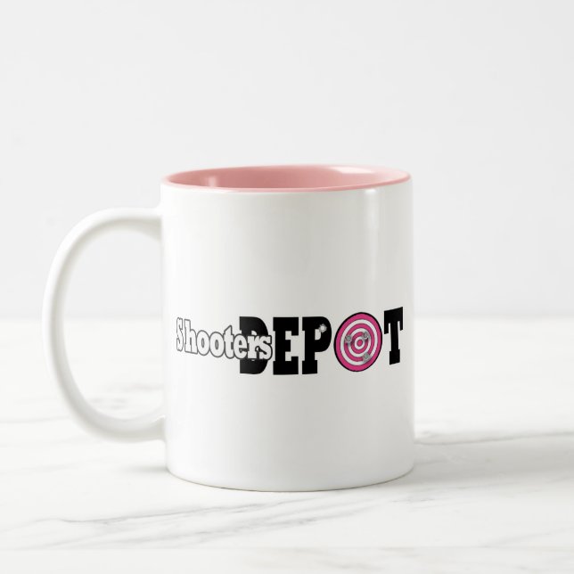 kulor pink-logo1 Två-Tonad mugg (Vänster)