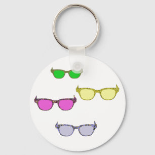 Kulöra exponeringsglas Keychains Nyckelring