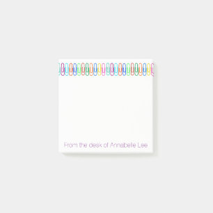 Kulöra Paperclips Post-it Block