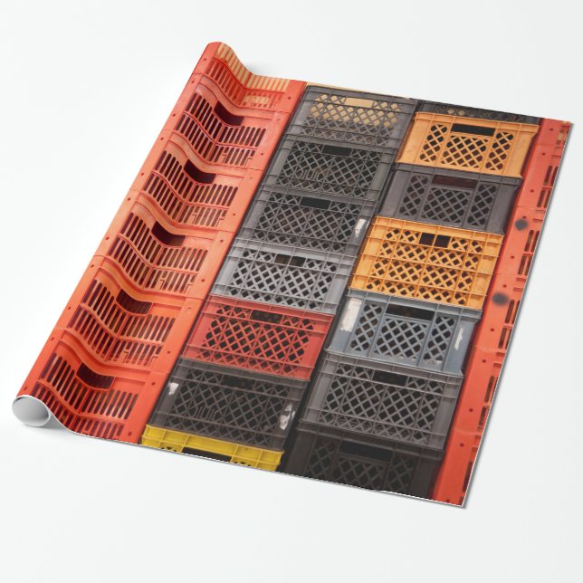 Kulöra plast- lagringsbehållare presentpapper (Utrullad)