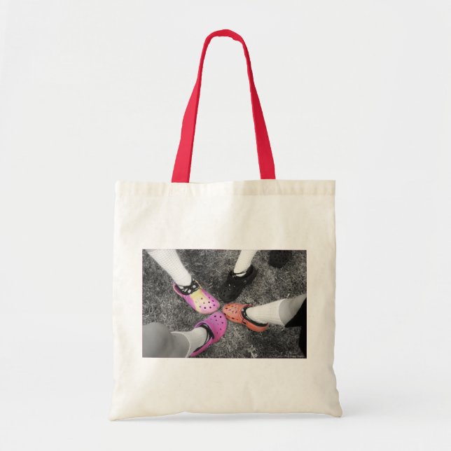 Kulört Crocs & mjukt skor hänger lös Tygkasse (Framsidan)