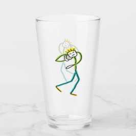 Kulstötning Stickman Glaskopp