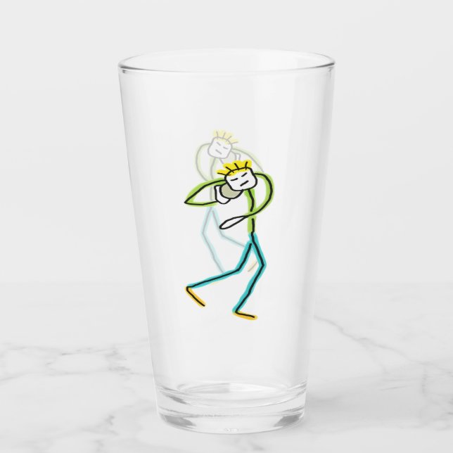 Kulstötning Stickman Glaskopp (Framsida)