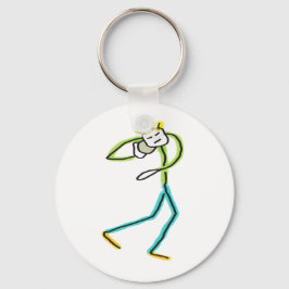 Kulstötning Stickman Nyckelring