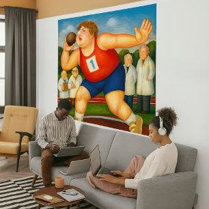 Kulstötning - Stor Inrullad Canvas Konsttryck