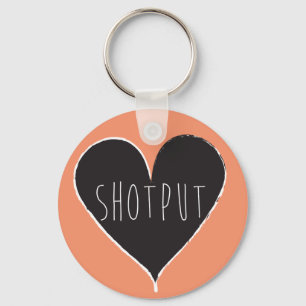 Kulstötningkastfriidrott Keychain Nyckelring