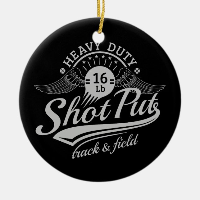 kulstötningvingar julgransprydnad keramik (Framsidan)