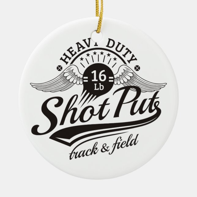 kulstötningvingar julgransprydnad keramik (Framsidan)