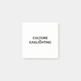Kultur är Gaslighting Minimalistisk Professionell Post-it Block