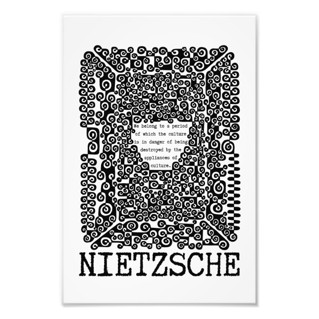 KULTUR är i farofilosofi, citat Nietzsche Fototryck (Framsidan)