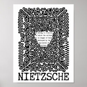 KULTUR är i farofilosofi, citat Nietzsche Poster