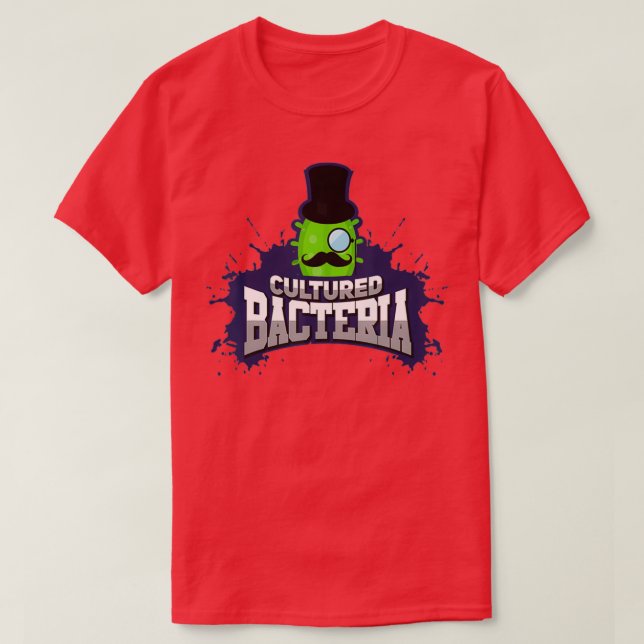 Kultur av bakterien Funny biologi Biolog Microbio T Shirt (Design framsida)