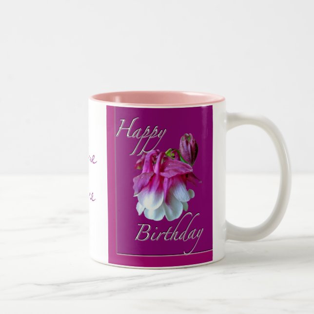 Kultur av kolumbine Birthday Mugg personalize (Höger)