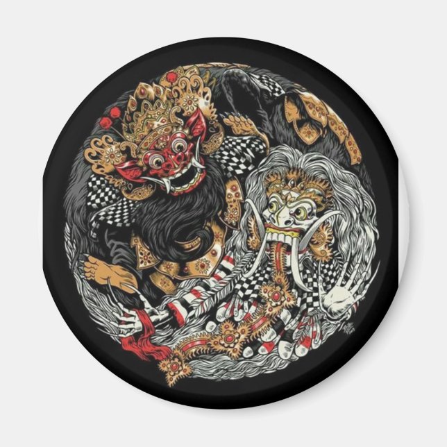 Kultur Bali, Indonesien, fotomagneter Magnet (Framsidan)