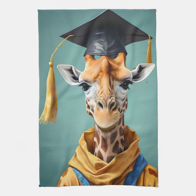 Kultur: en Giraffes Studenten-dag. Kökshandduk (Vertikal)