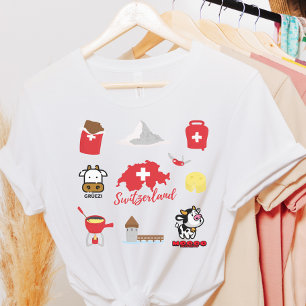 Kultur i Schweiz   Souvenir Icons T Shirt
