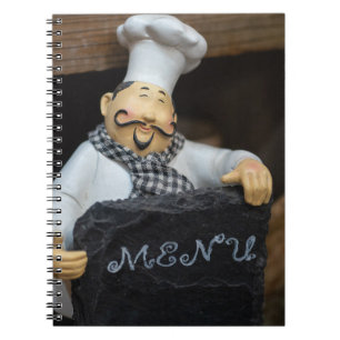 Kultur-inställningstid: Chef med Menu Anteckningsbok