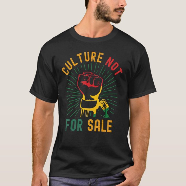 Kultur inte för försäljning av stolt afrikansk nät t shirt (Framsida)