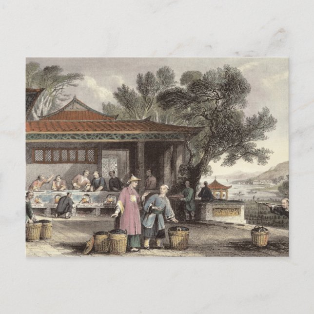 Kultur och förberedelser för tea, från "China in Vykort (Framsida)