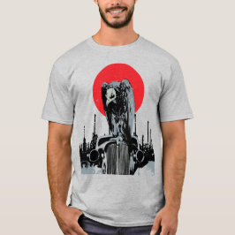 Kultur vid Vintage bil med Röda Sol T Shirt