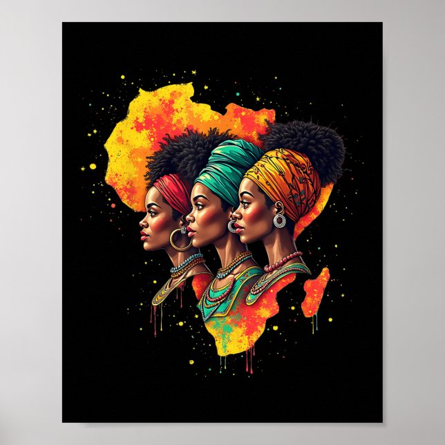 Kulturarvsdesign - 11:e svarta kvinnor - Pridet Af Poster (Framsidan)