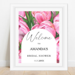 Kulturblommor - välkomsttecken för möhippan poster