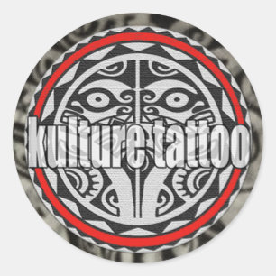 Kulture tatueringklistermärke runt klistermärke